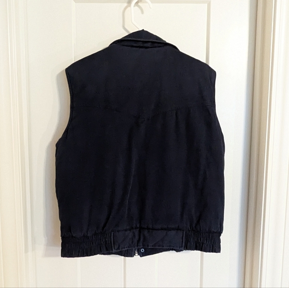 Vintage Rugged Work Wear Navy Canvas Vest sz M - Picture 5 of 6